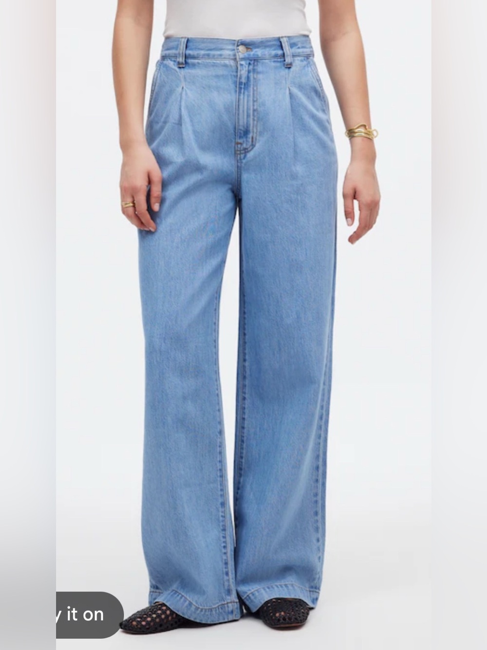 Madewell The Harlow Wide Leg Light Blue Jeans - Women's Size-31 90’s Minimalist